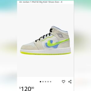 Nike air jordan Green Blue and White Shoes